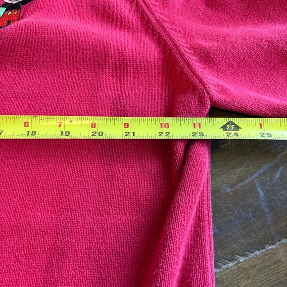 Vintage Disney Mickey Minnie Cardigan Teacher Apple Embroidered Red XXL Academia - Picture 7 of 10